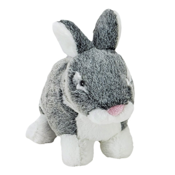 Gray Very Soft Huggable Animal Adventure Hoppy Hoop Bunny Stuffed Animal 